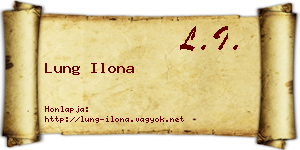Lung Ilona névjegykártya